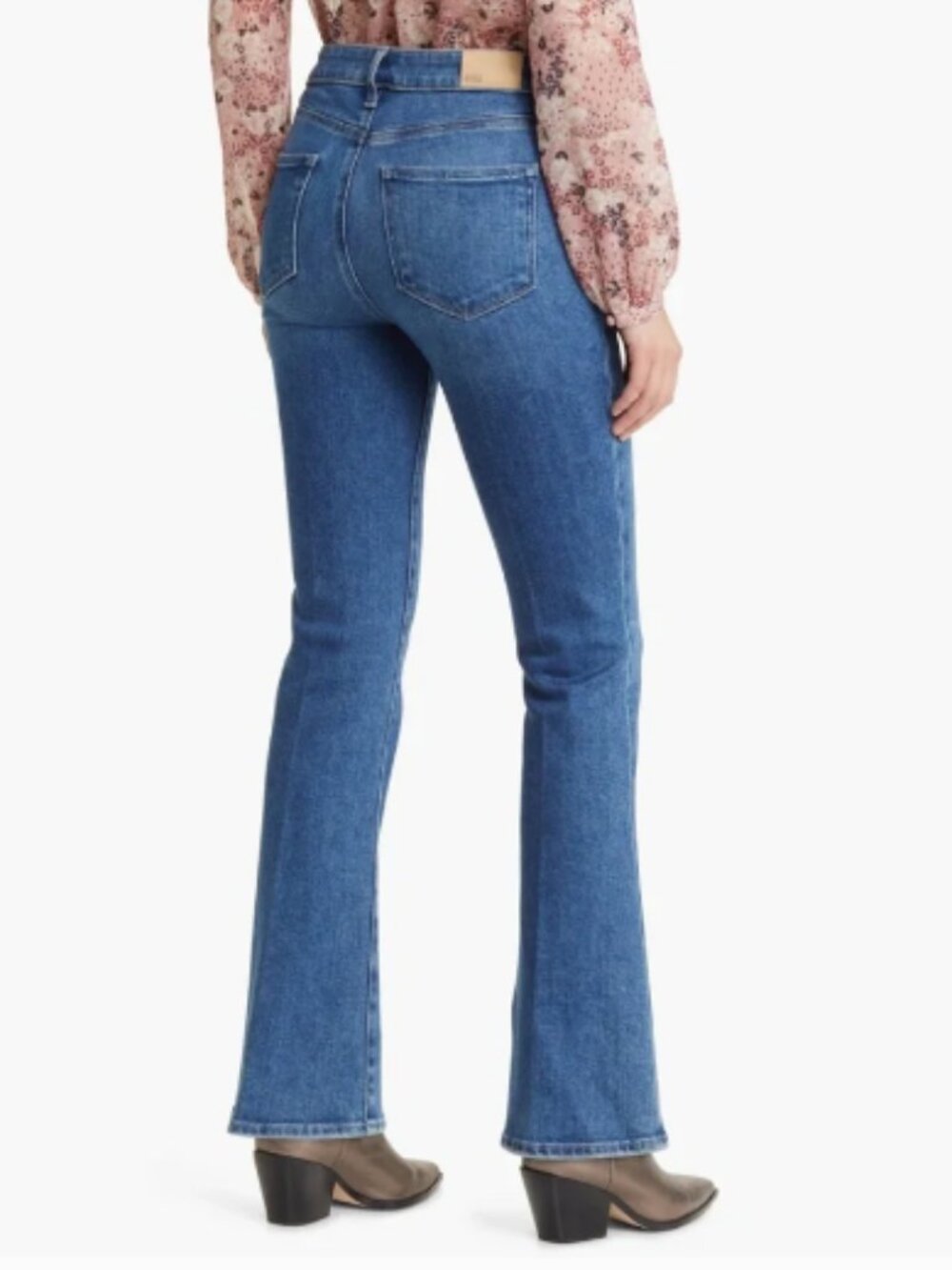 Paige High Rise Laurel Canyon Bootcut Jean Medium Wash Zane Size 27 - Picture 2 of 16
